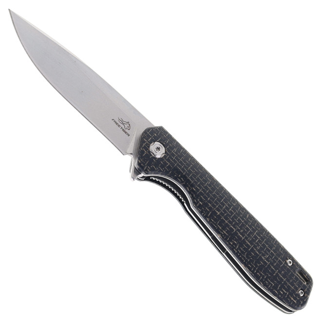FreeTiger Folding Knife Black Micarta Handle D2 Plain Edge FT923-BK