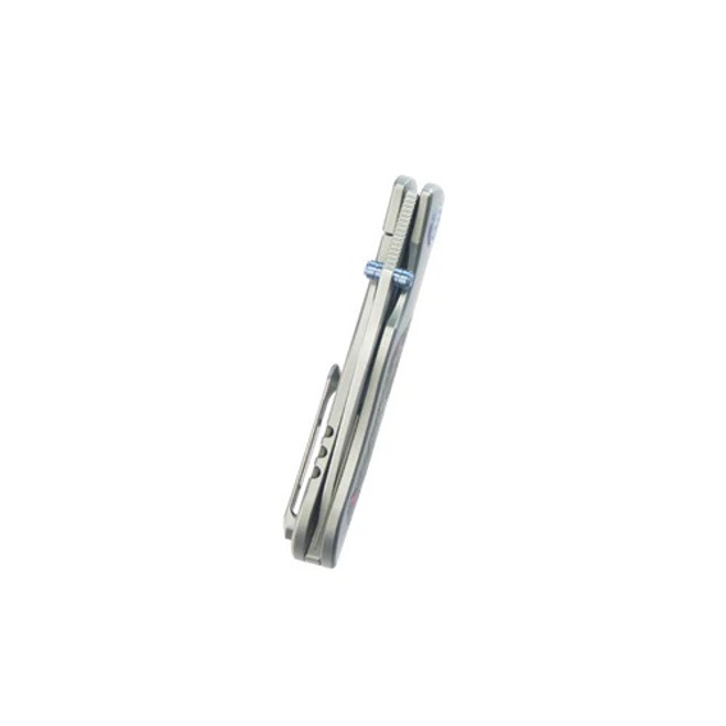 KB Knives Vertigo Folding Knife Titanium/Watermelon Sugar CamoCarbon Handle S35VN Plain Edge Stonewash Finish KB258B KB Knives Vertigo Folding Knife Titanium/Watermelon Sugar CamoCarbon Handle S35VN Plain Edge Stonewash Finish KB258B