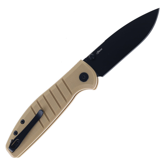 Bestechman Goodboy Jr Button Lock Folding Knife Khaki G10 Handle