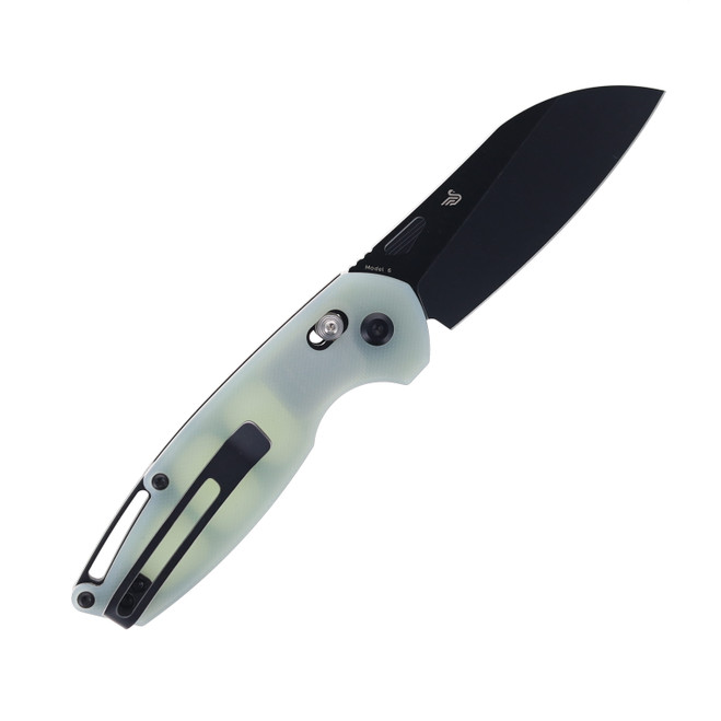 ベアー様 Tenable Model 6 Folding Knife Jade G10 Handle 14C28N Plain Edge