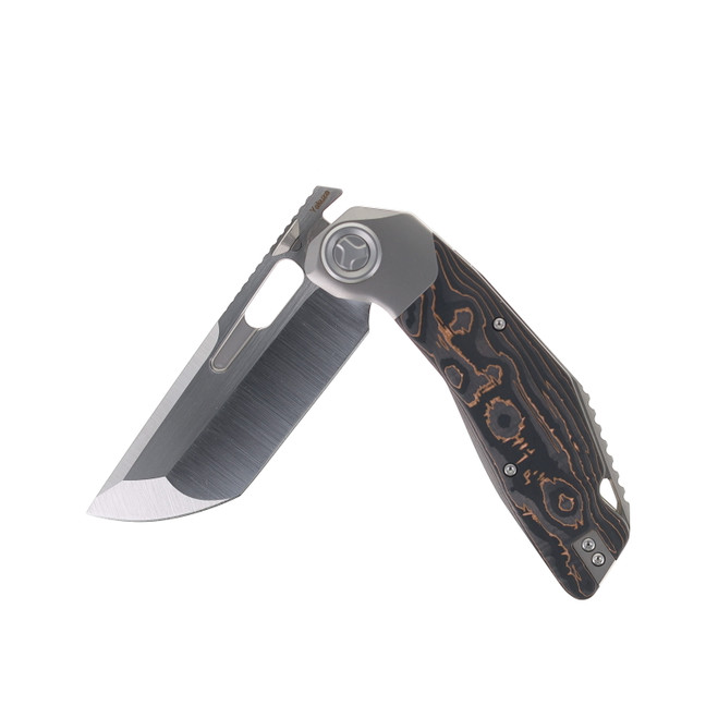 Ketuo Folding Knife Copper Foil Carbon Fiber Handle M390 Plain