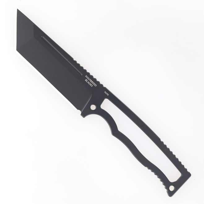 Halfbreed Fixed Blade Knife N690 Black Handle/Blade Tanto HCFK-03-BLK