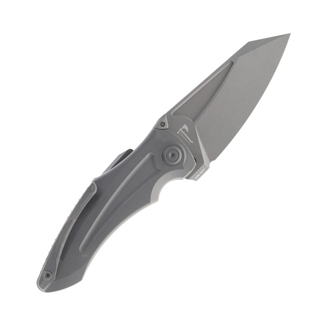 Kubey Sumo Folding Knife Black Titanium Handle 20CV Plain Edge KB400B