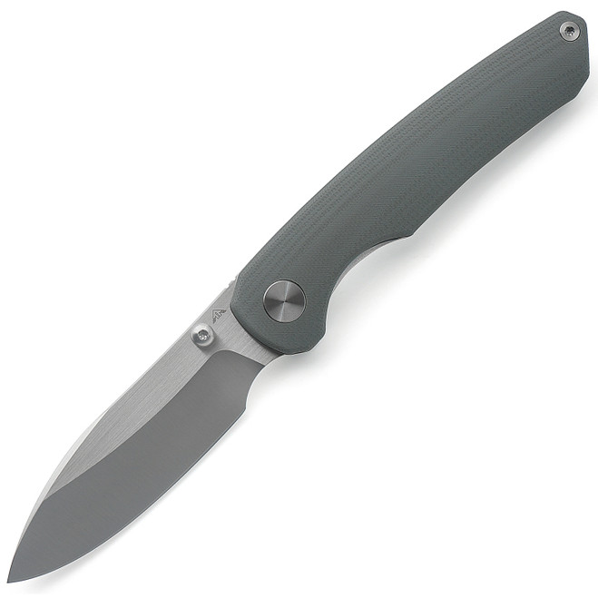 Ameight Klysta Folding Knife Grey G10 Handle 14C28N Plain Edge