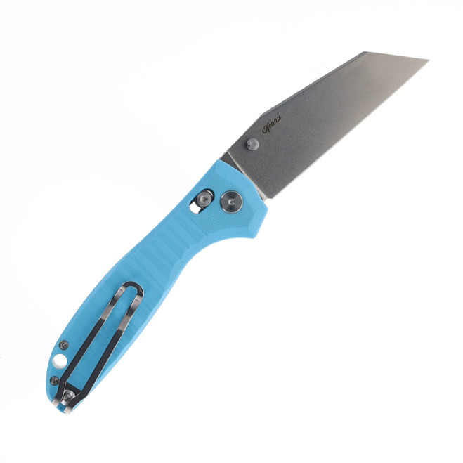 Bestech Liger Folding Knife Light Blue G10 Handle D2 Plain Edge