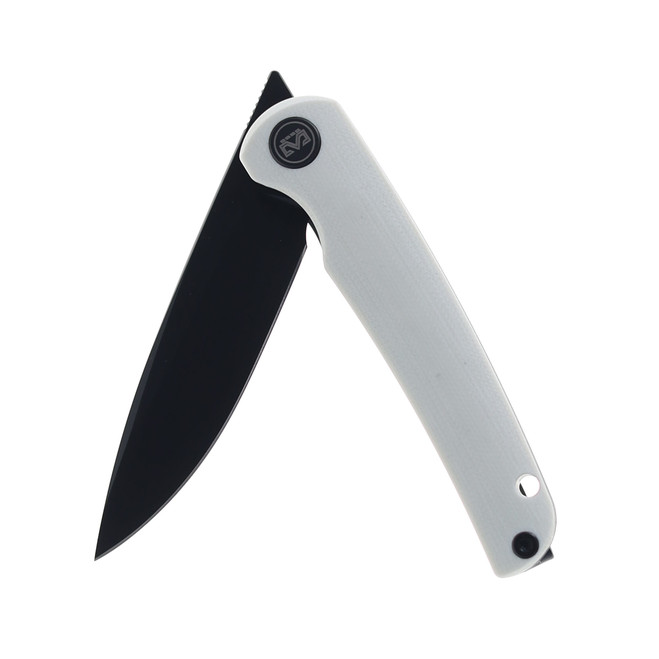 Miguron Mini Akri Folding Knife White G10 Handle 14C28N Drop Point