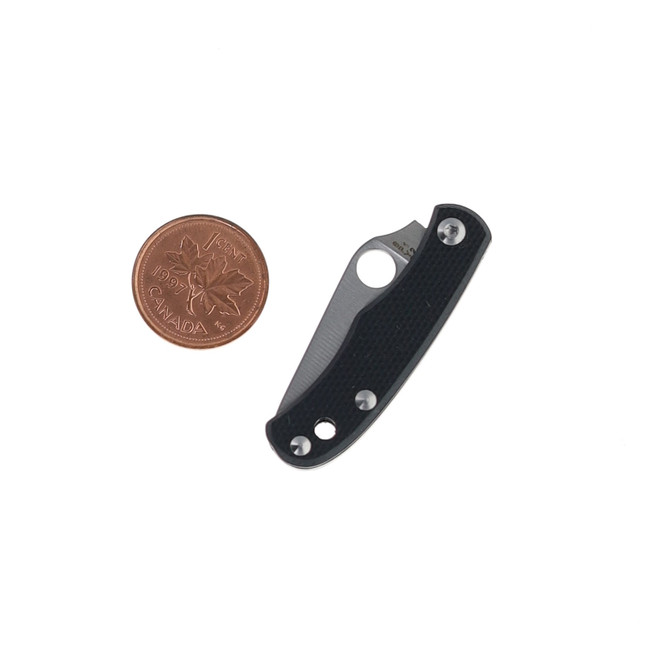 Spyderco Bug Folding Knife Black G10 Handle 12C27 Plain Edge C133GBKP