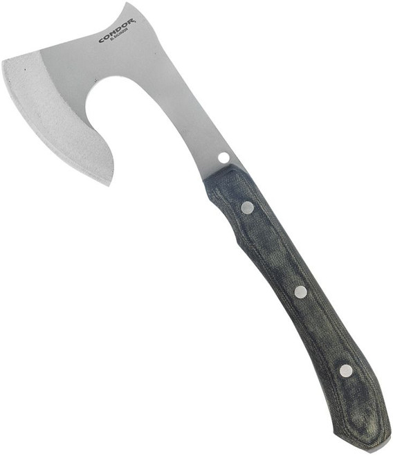 Condor K-Night Hatchet Black Canvas Micarta Handle 1075HC Plain