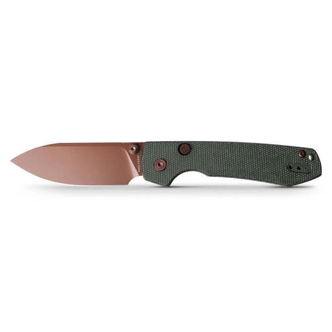 Vosteed Raccoon Top Liner Lock Folding Knife Green Micarta Handle 14C28N A2907