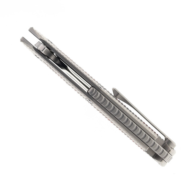 Hwzbben Folding Knife Titanium/Carbon Fiber Handle 14C28N Plain