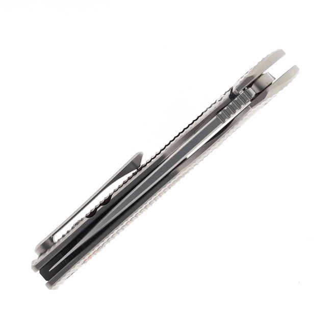 Hwzbben Folding Knife Titanium/Carbon Fiber Handle 14C28N Plain