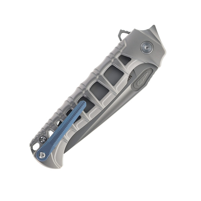 Hwzbben Folding Knife Titanium Handle M390 Plain Edge Bead Blast