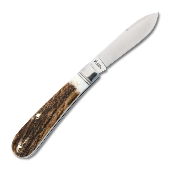 RoseCraft Blades Nolichucky Jack Folding Knife Stag Handle D2