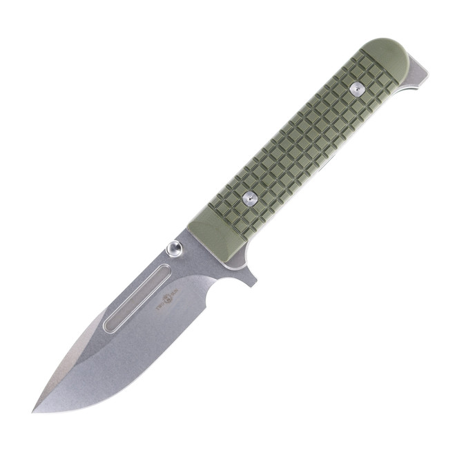 TwoSun Folding Knife OD Green G10/Titanium Handle D2 Plain Edge TS394 TwoSun Folding Knife OD Green G10/Titanium Handle D2 Plain Edge TS394
