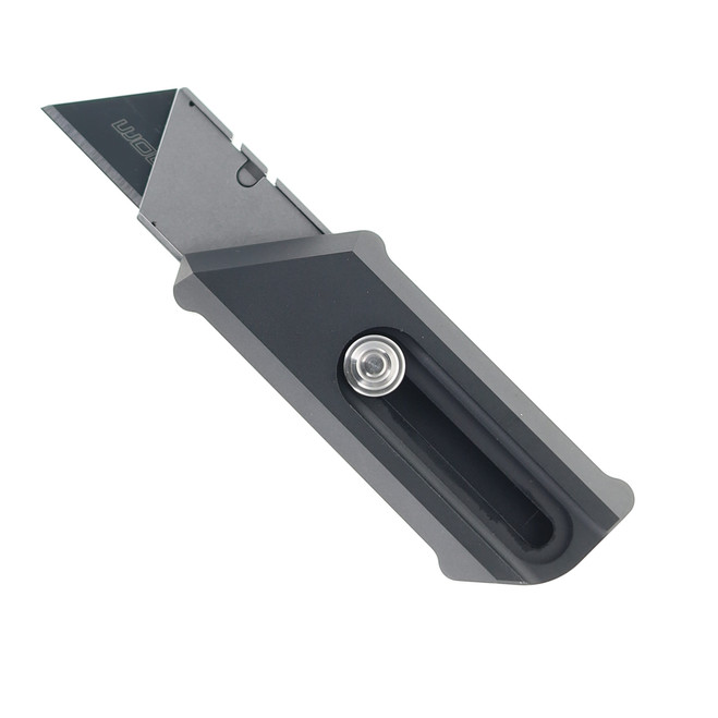 Chaves Knives Blue Label CHUB Flipper Folding Knife Black SW Aluminum Handle Razor Plain Edge