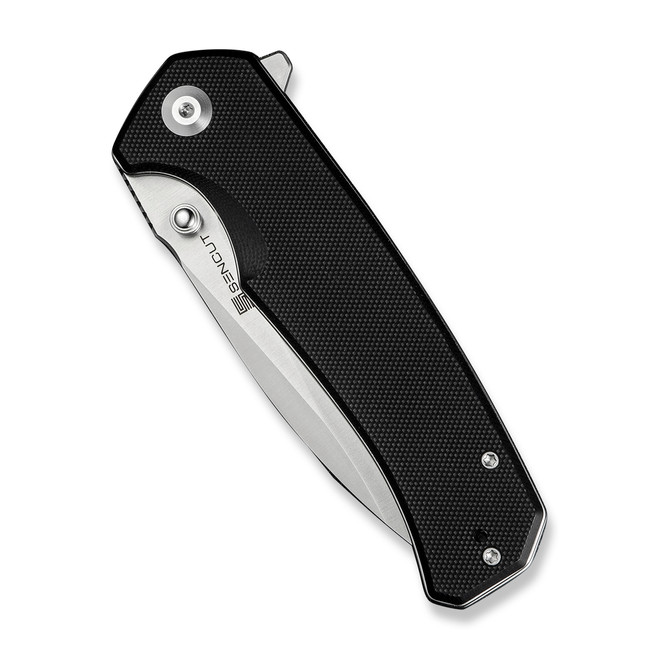  Sencut Skarnax Folding Knife Black G10 Handle 9Cr18MoV Plain