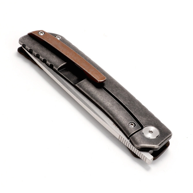Katsu Frame Lock Folding Knife Color Fat Carbon Gold Camo