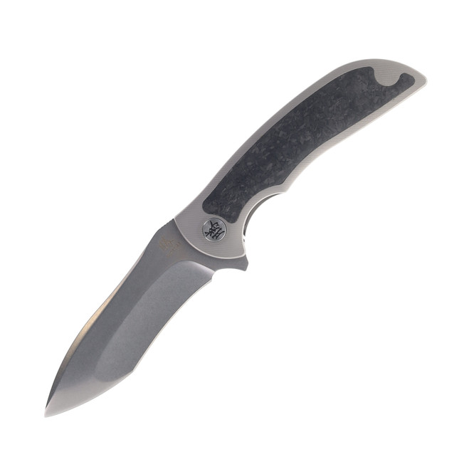 Katsu Folding Knife Titanium/Carbon Fiber Handle S35VN Plain Edge TK01