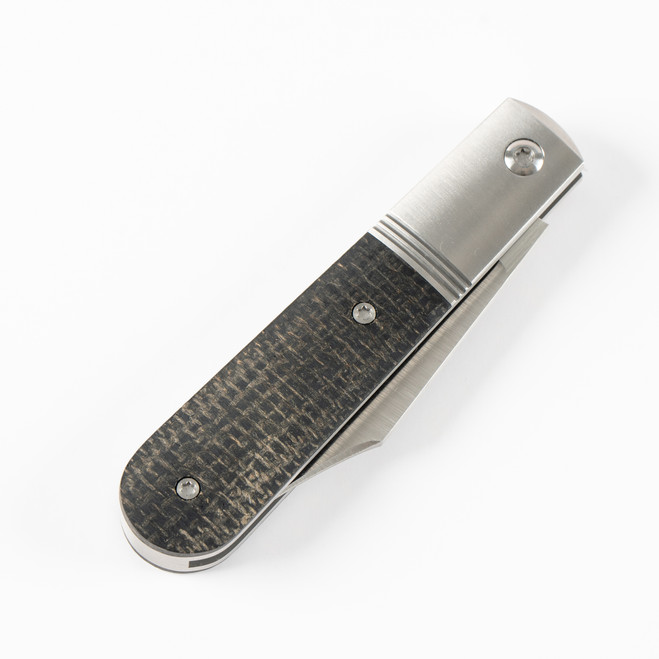 Big Bro Jack Folding Knife Black Burlap Micarta Handle 14C28N