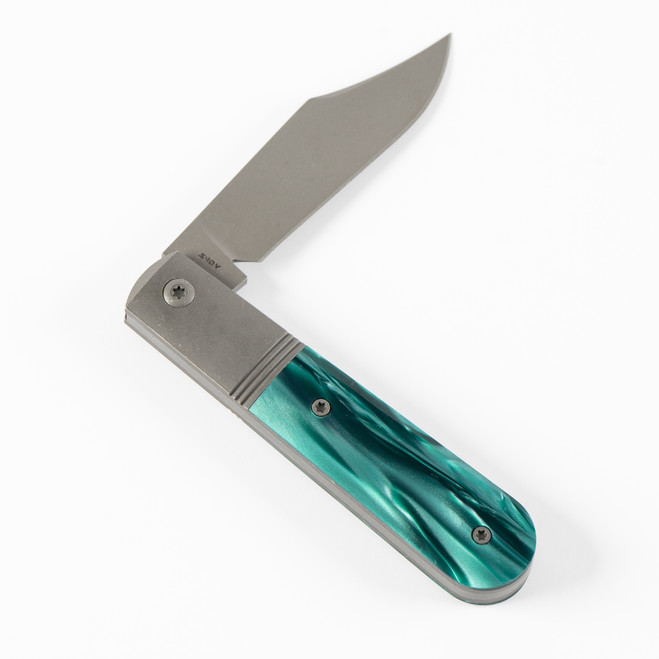 Big Bro Jack Folding Knife Kirinite Oz Green Handle S90V Plain