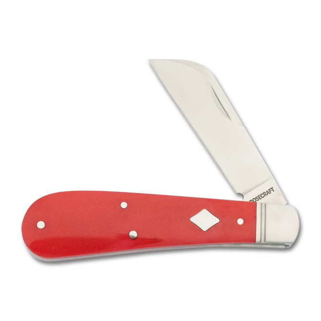 RoseCraft Lick Creek Loom Fixer Folding Knife Rose Madder Red Bone RoseCraft Lick Creek Loom Fixer Folding Knife Rose Madder Red Bone