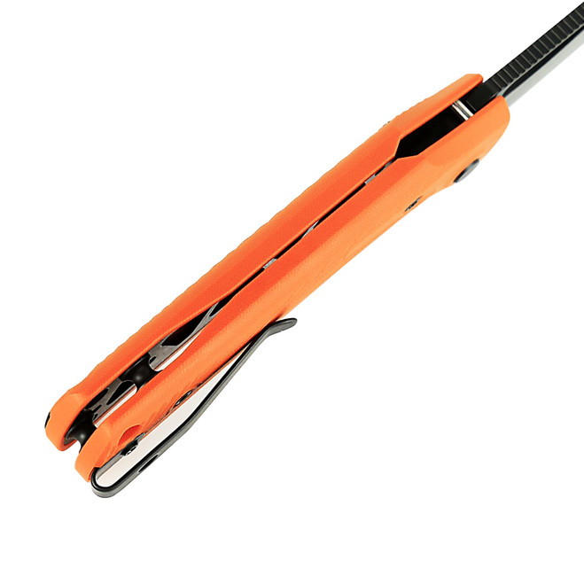 Reate PL-XE Folding Knife Orange G10 Handle Nitro-V Plain Edge