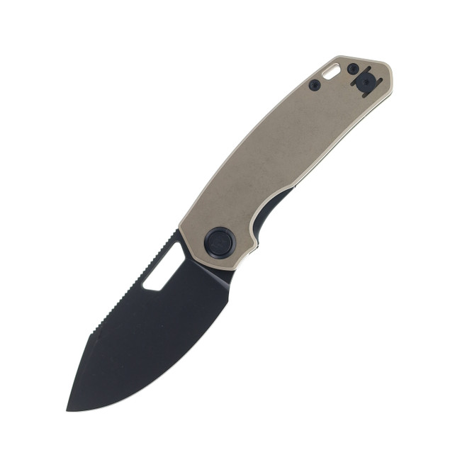 Divo Knives Growler Mini Pocket Knife Bronze Titanium Handle Blackwash 154CM Blade Divo Knives Growler Mini Pocket Knife Bronze Titanium Handle Blackwash 154CM Blade