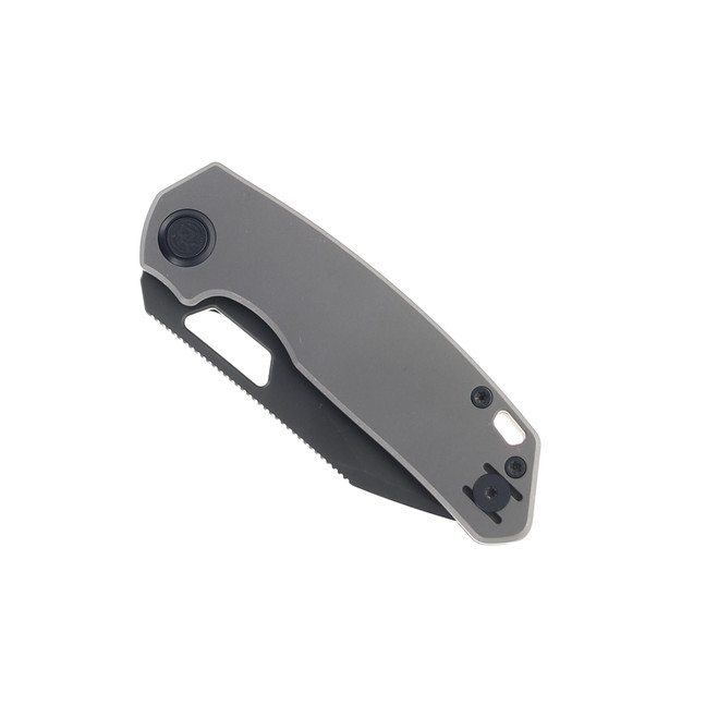 Divo Knives Growler Mini Pocket Knife Darkblast Titanium Handle