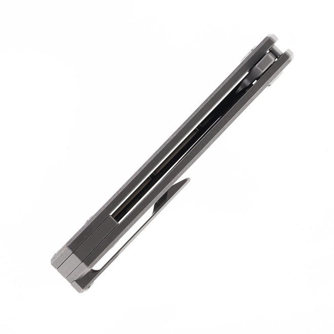 TwoSun TS20 YJ01 V1 Folding Knife Gray Titanium Handle YJ01-V1