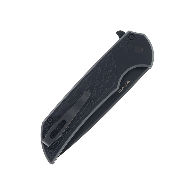 Protech Mordax Gridlock Folding Knife Black Aluminum Handle DLC