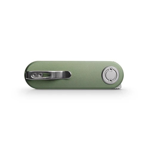 『ユウ』 Vosteed Corgi V Folding Knife Green Aluminum Handle 14C28N Drop