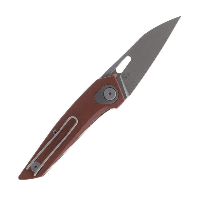 Bestech VK-Void Folding Knife Brown G10 Handle M-CUT Plain Edge