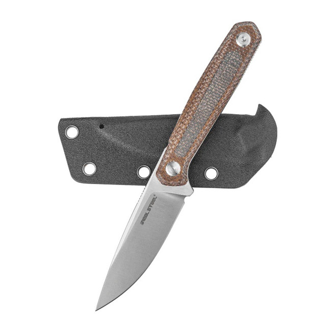 Real Steel Dex Fixed Blade Knife Brown Micarta Handle K110 Plain Edge