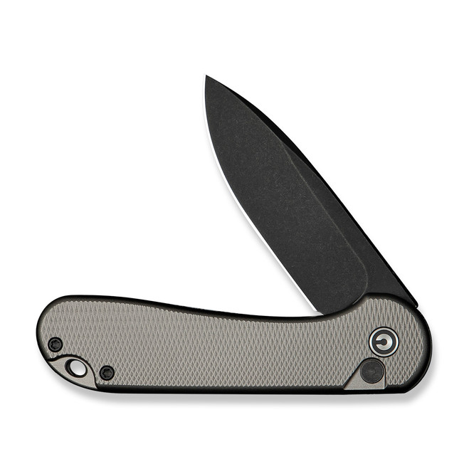 Civivi Button Lock Elementum II Folding Knife Gray Aluminum Handle