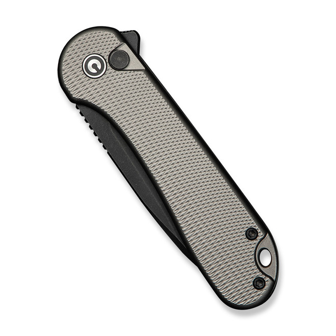 Civivi Button Lock Elementum II Folding Knife Gray Aluminum Handle
