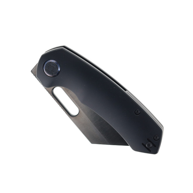Kunwu Primo Folding Knife Black PVD Titanium Handle Vancrron