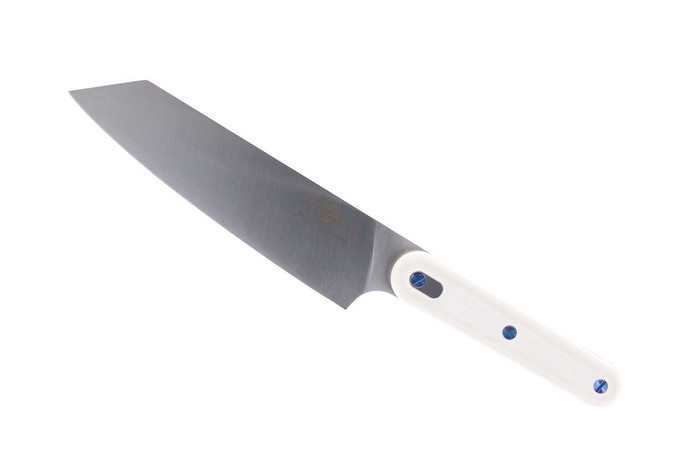 TwoSun Chef Kitchen Knife White Nylon Fiberglass Handle 14C28N Plain Edge TS869-White