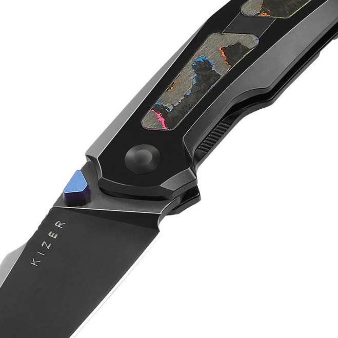 Kizer Feweed Folding Knife Camo Carbon 80s Titanium Handle S45VN Clip Point Plain Edge Ki3694A3 Kizer Feweed Folding Knife Camo Carbon 80s Titanium Handle S45VN Clip Point Plain Edge Ki3694A3