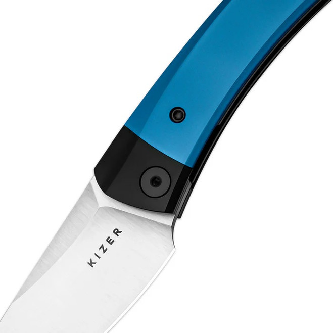 Kizer Mini Momo Folding Knife Black/Blue Aluminum Handle Nitro-V