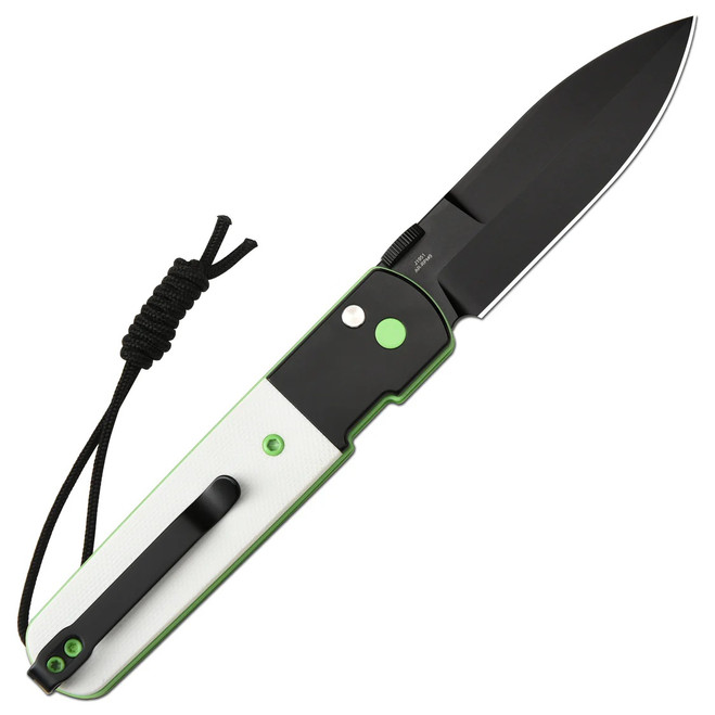 CJRB Locust Folding Knife Black PVD/White G10 Handle AR-RPM9 Spear Point Plain Black Blade J1951-BBW