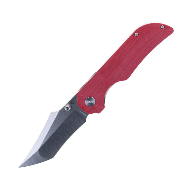 Tuya Wolf Folding Knife Red G-Carta Micarta Handle M390 Harpoon Plain Edge Satin Finish T1745-C Tuya Wolf Folding Knife Red G-Carta Micarta Handle M390 Harpoon Plain Edge Satin Finish T1745-C