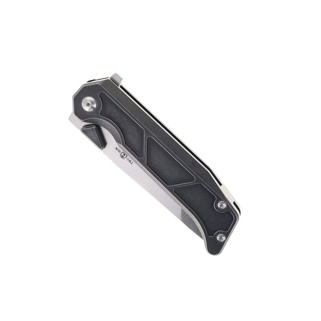 TwoSun Folding Knife Black Titanium Handle 14C28N Plain Edge TS564