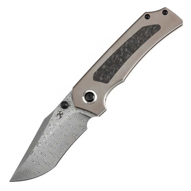 Kansept Fermi Folding Knife FatCarbon Dark Matter Glow Carbon