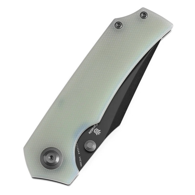 Tenable Fermi Folding Knife Jade G10 Handle 14C28N Plain Black