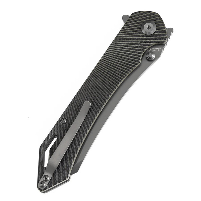 hlck  Tenable Colibri Tech Folding Knife Black/Green G10 Handle Nitro-V
