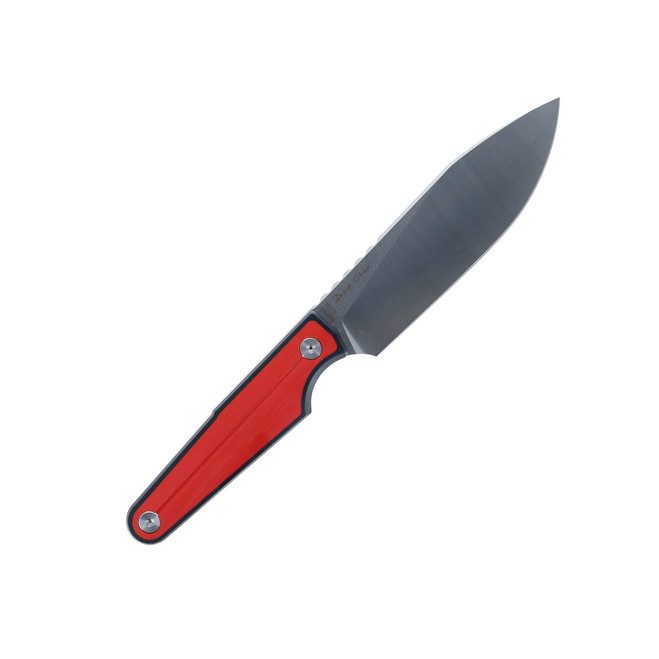 TwoSun Fixed Blade Knife Red/Black G10 Handle 14C28N Plain Edge