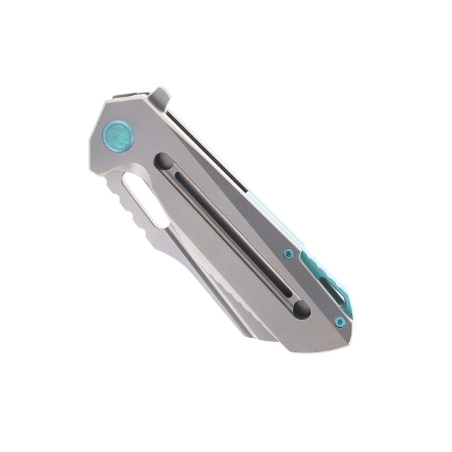 Kubey Atlas Folding Knife Gray Titanium Handle M390 Sheepsfoot