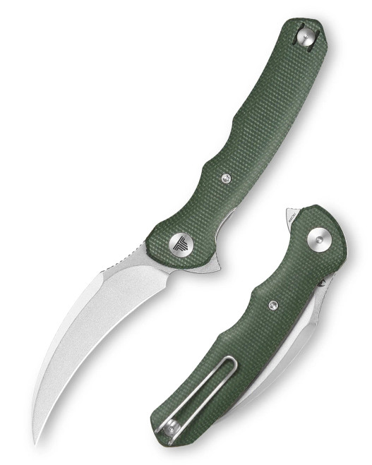 Trivisa Lacerta-04G Liner Lock EDC Folding Pocket Knife 3.34'' 14C28N Steel Blade Green Micarta Handle Trivisa Lacerta-04G Liner Lock EDC Folding Pocket Knife 3.34'' 14C28N Steel Blade Green Micarta Handle