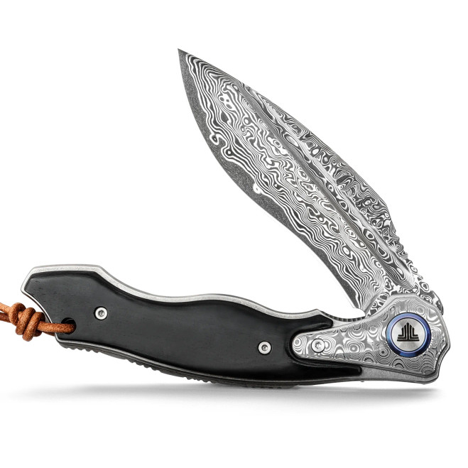 Trivisa Lepus-02B folding Knife with Sheath Liner Lock 4.09'' 67
