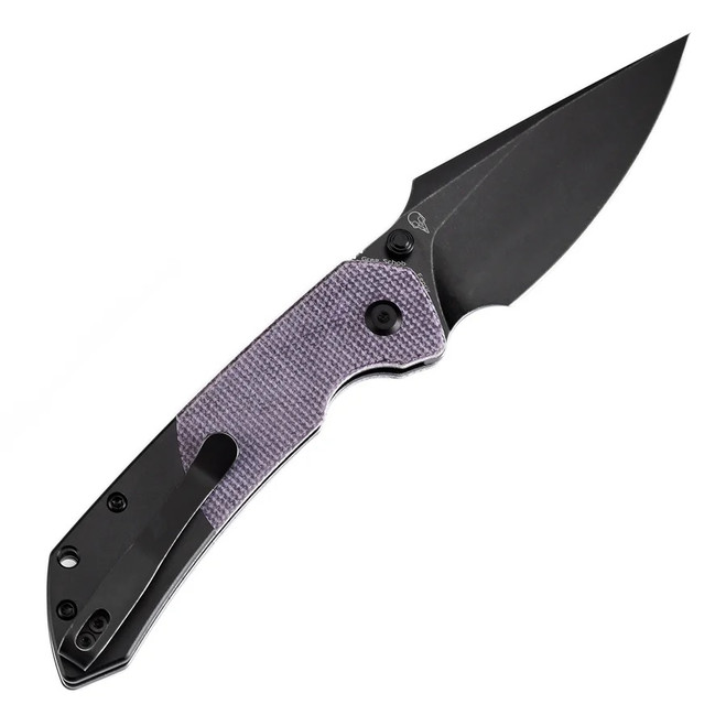 Tenable Fenrir Button Lock Folding Knife Purple Micarta/Blackwash